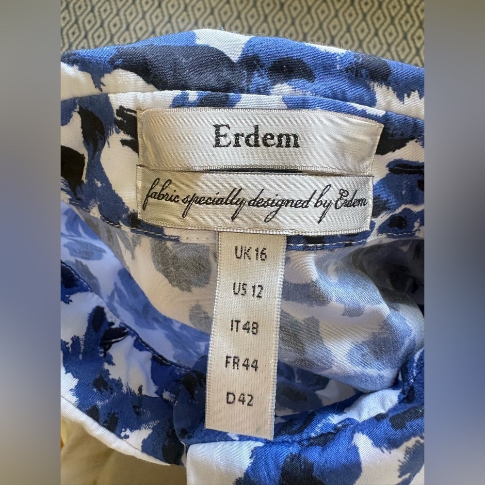 LIKE NEW ERDEM FLORAL BLOUSE - Picture 10 of 10